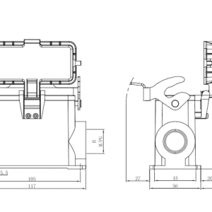 Vỏ Đầu Nối Chịu Tải Nặng Gắn Bề Mặt SUPU S16B-SMH-1L.M-PG29-PC - Ảnh 2