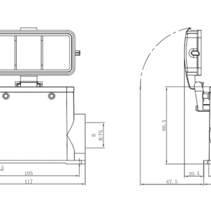 Vỏ Đầu Nối Chịu Tải Nặng Gắn Bề Mặt S16B SUPU S16B-SMH-4B-2PG29-PC - Ảnh 2