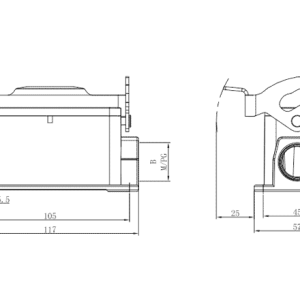 Vỏ Đầu Nối Công Nghiệp Chịu Tải Nặng Gắn Bề Mặt SUPU S16B-SM-1L.M-M25 - Ảnh 2