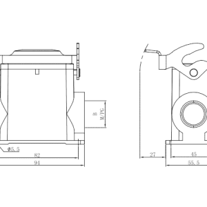 Vỏ Đầu Nối Công Nghiệp Chịu Tải Nặng SUPU S10B-SMH-1L.M-M25 - Ảnh 2
