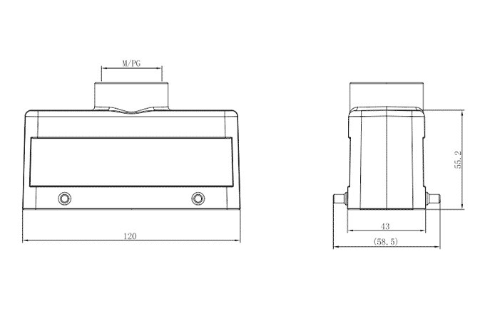 Vỏ Đầu Nối Công Nghiệp Chịu Tải Nặng Kiểu Vào Dây Trên 4 Bu Lông SUPU S24B-TE-4B-PG21 - Ảnh 2