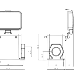 Vỏ Đầu Nối Công Nghiệp Chịu Tải Nặng SUPU S32A-SM-4B-M25-PC - Ảnh 2