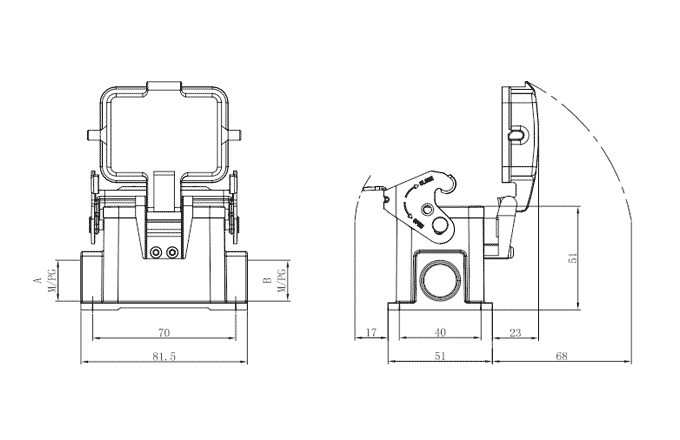 Vỏ Đầu Nối Công Nghiệp Chịu Tải Nặng SUPU S6B-SM-1L.M-M25-PC - Ảnh 2