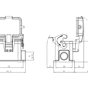 Vỏ Đầu Nối Công Nghiệp Cường Lực SUPU S6B-SM-1L.M-M20-PC - Ảnh 2