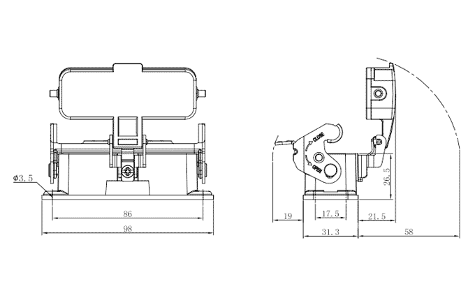 Vỏ Đầu Nối Công Nghiệp SUPU S16A-BM-1L.M-MC - Ảnh 2