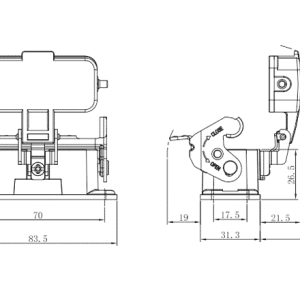 Vỏ Hộp Đầu Nối Công Nghiệp Gắn Tủ SUPU S10A-BM-1L.M-MC - Ảnh 2