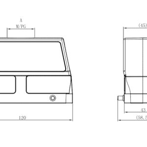 Vỏ Hộp Đầu Nối Tải Nặng SUPU S24B-TEH-4B-M25 - Ảnh 2