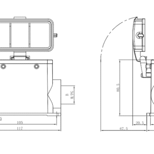 Vỏ Hộp Kết Nối Công Nghiệp Chịu Tải Nặng SUPU S16B-SMH-4B-2M32-MC - Ảnh 2