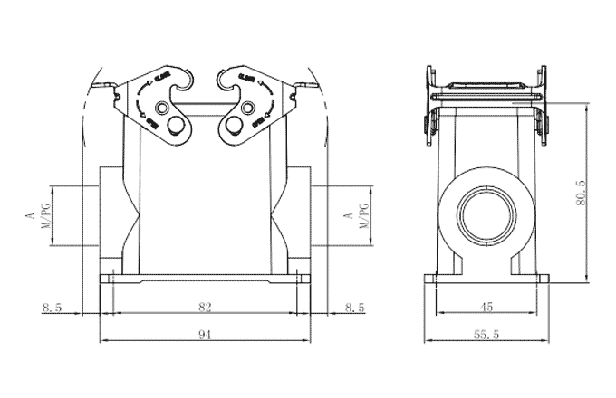 Vỏ Hộp Kết Nối Tải Nặng SUPU S10B-SMH-2L.M-2PG29 - Ảnh 2