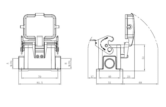 Vỏ Hộp Nối Công Nghiệp Chịu Tải Nặng SUPU S6B-SM-1L.M-PG16-MC - Ảnh 2