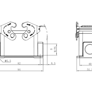 Vỏ Hộp Nối Công Nghiệp Tải Nặng SUPU S10B-SM-2L.M-M20 - Ảnh 2