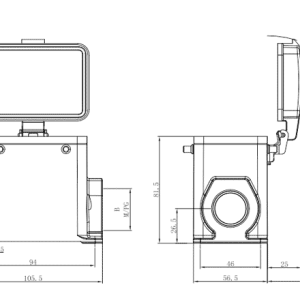 Vỏ Kết Nối Công Nghiệp Chịu Tải Nặng SUPU S32A-SM-4B-PG21-MC - Ảnh 2