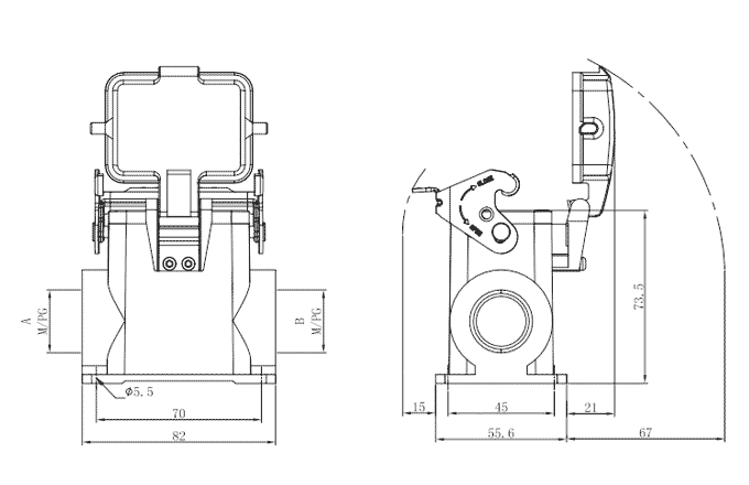 Vỏ Khớp Nối Công Nghiệp Nặng SUPU S6B-SMH-1L.M-PG21-MC - Ảnh 2