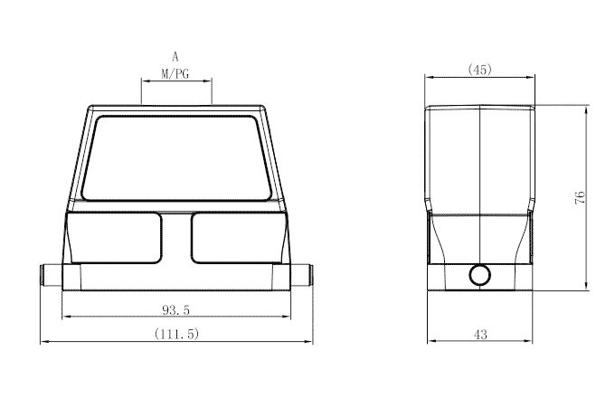 Vỏ Mũ Chụp Đầu Nối Chịu Tải Lối Cáp Trên, Kiểu Cao SUPU S16B-TEH-2B-M40 - Ảnh 2