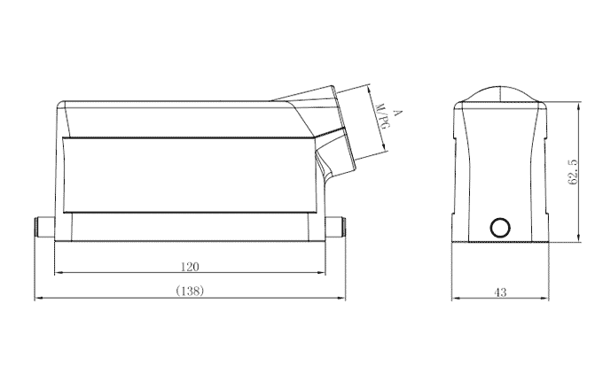 Vỏ Nắp Chụp Đầu Nối Chịu Tải Nặng SUPU S24B-SE-2B-M25 - Ảnh 2